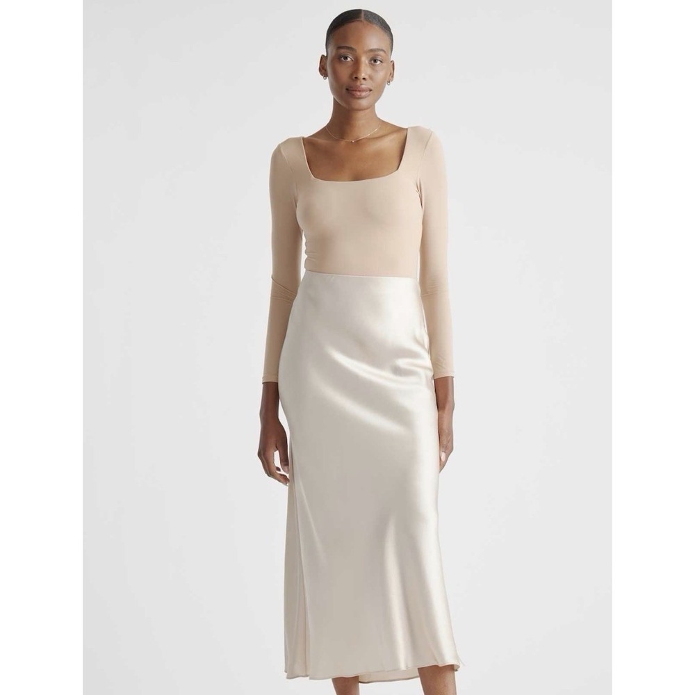 Quince Silk Maxi Skirt Size Large $248